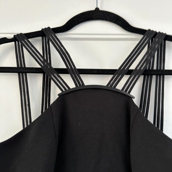 Elie Tahari Cisco Sheath Mini Dress Strappy Halter Neckline  Sz 2 Black - Picture 8 of 10